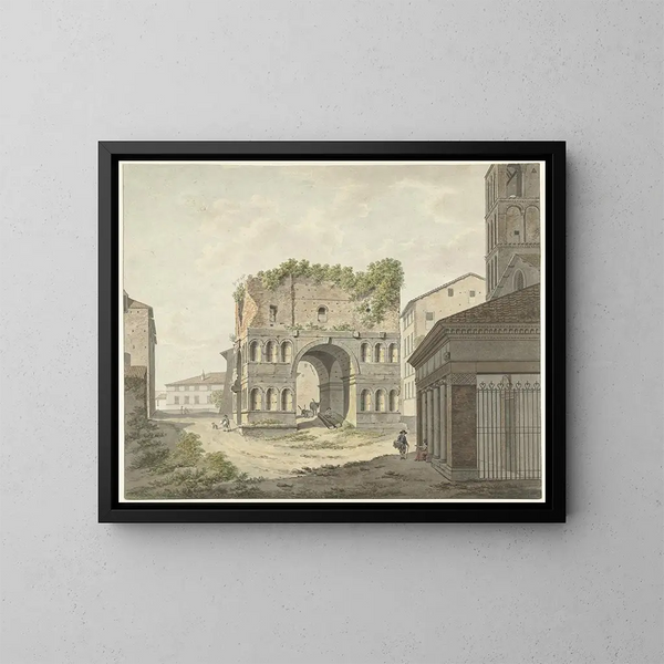 L'arc de Janus quadrifons and part of S Giorgio in Velabro in Rome - Daniël Dupré — framed artwork on a wall