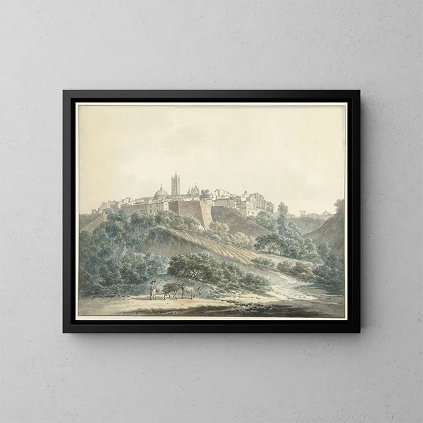 View of Siena - Daniël Dupré — framed artwork on a wall
