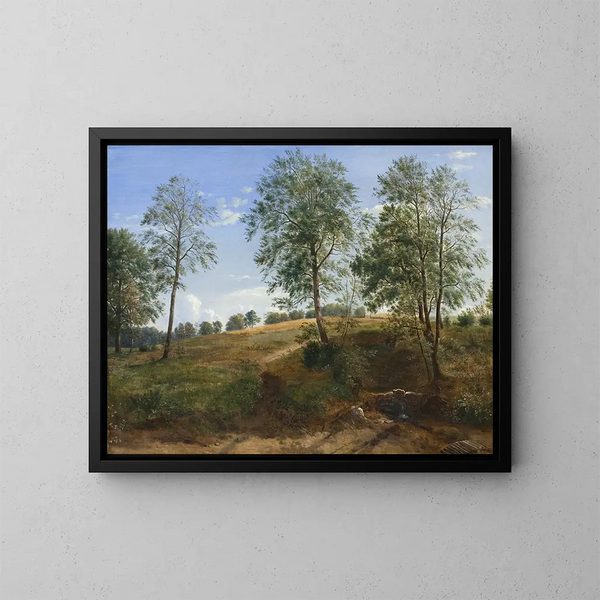 The source of Caroline at Næsby on Funen - Dankvart Dreyer — framed artwork on a wall