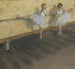 Dansers die oefenen aan de bar - Edgar Degas — weergave van het kunstwerk