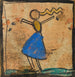 Danseuse avec jupe bleue - Egon Schiele — weergave van het kunstwerk