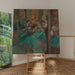 Reproductie van het schilderij Dansers, rozen en groen - Edgar Degas
