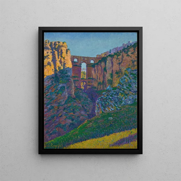 Les gorges de Ronda - Darío de Regoyos — framed artwork on a wall
