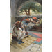 Reproduction of the painting David playing the harp before Saul - James Tissot