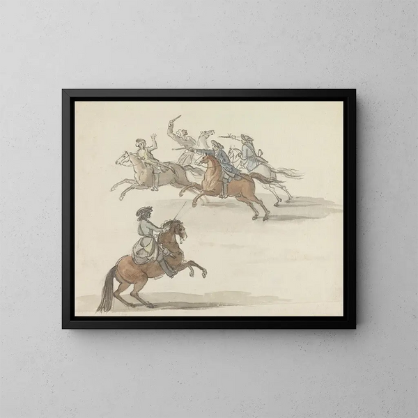 The armed robbery on the road - David Allan — framed artwork on a wall