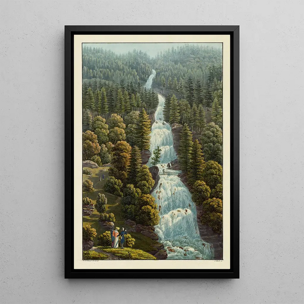 Le Giessbach - David Alois Schmid — ingelijst kunstwerk aan de muur