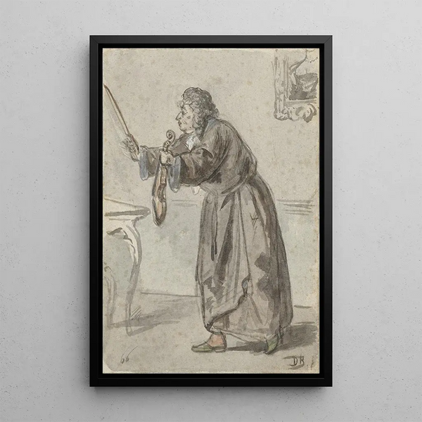 David Bles - Staande man met viool en strijkstok.webp
