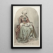 Old lady sitting - David Bles — framed artwork on a wall