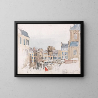 David Cox - A French Market Place.webp
