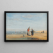 Strand van Calais met garnalenvissers en een hond - David Cox — ingelijst kunstwerk aan de muur