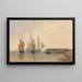 Entrance of the Calais port - David Cox — framed artwork on a wall
