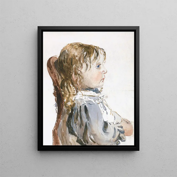 Meis in schort - David Cox — ingelijst kunstwerk aan de muur
