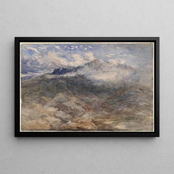 Hooglanden van de berg Cader Idris - David Cox — ingelijst kunstwerk aan de muur