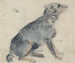 Studie van een hond - David Cox — weergave van het kunstwerk