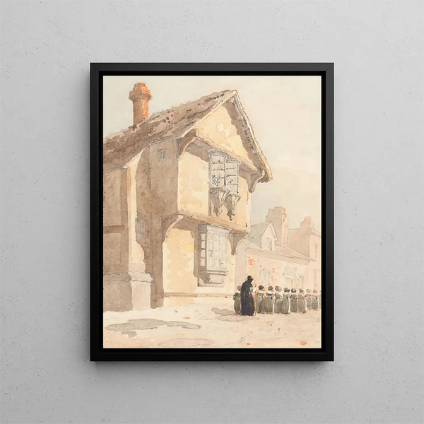 De schoolreis - David Cox — ingelijst kunstwerk aan de muur