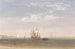 van een handelschip dat voor de kust is gestrand - David Cox Jnr — weergave van het kunstwerk