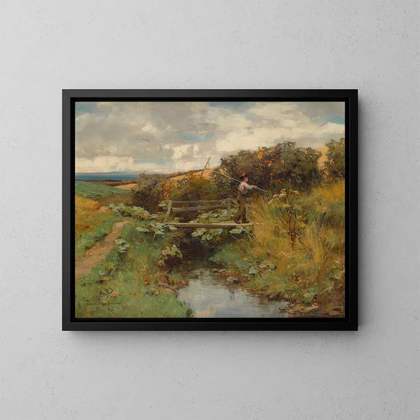 Terug van het veld - David Farquharson — ingelijst kunstwerk aan de muur