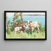 Three calves - David Gauld — framed artwork on a wall