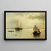 Scene of port without title - David James — framed artwork on a wall