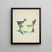 abstract gebaseerd op Sails II - David Kakabadze — ingelijst kunstwerk aan de muur