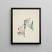 abstract gebaseerd op Sails IX - David Kakabadze — ingelijst kunstwerk aan de muur