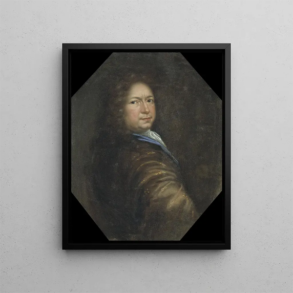 Zelfportret - David Klöcker Ehrenstrahl — ingelijst kunstwerk aan de muur