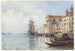 De Giudecca-kanaal met schepen nabij de kerk van Gesuati - David Law — weergave van het kunstwerk