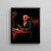 Benjamin Franklin - David Martin — ingelijst kunstwerk aan de muur
