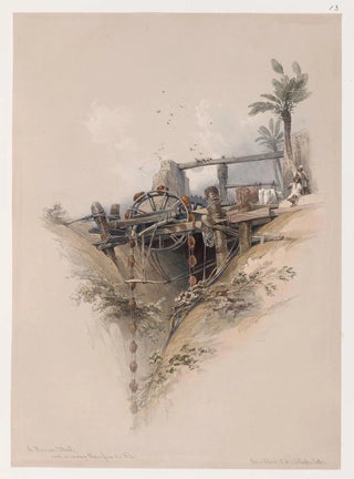 David Roberts - A Persian wheel used in raising water from the Nile.webp