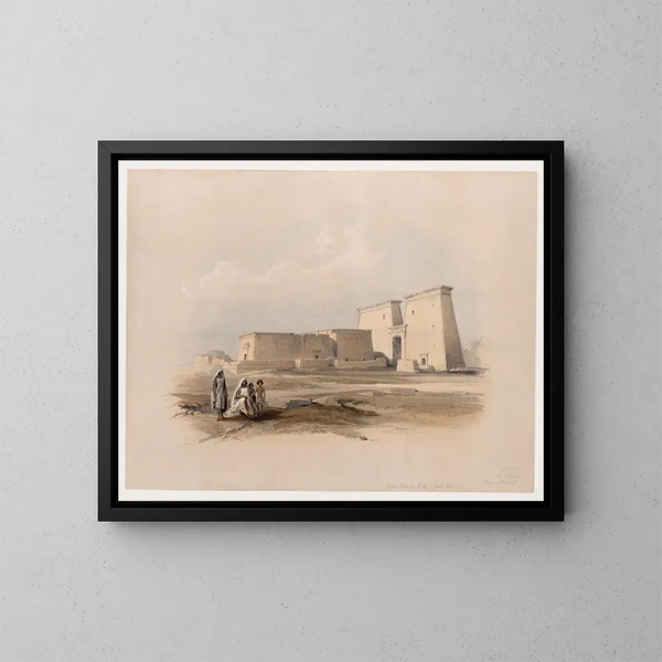 Dakke en Nubie, 14 november 1836 - David Roberts — ingelijst kunstwerk aan de muur