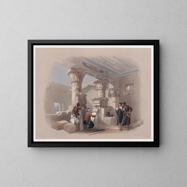 Dayr el-Medina, Thèbes - David Roberts — ingelijst kunstwerk aan de muur