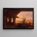 Egyptisch landschap schilderij met ver uitzicht op de piramides - David Roberts — ingelijst kunstwerk aan de muur
