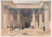 Groot portiek schilderij van de tempel van Philae, Nubië - David Roberts — weergave van het kunstwerk