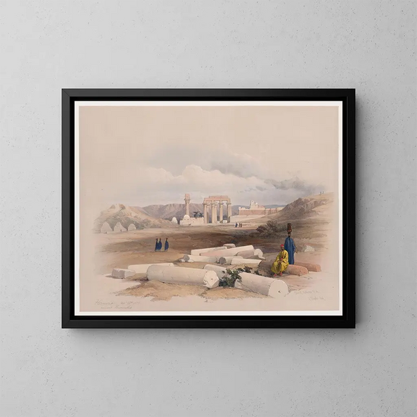 Hermont Armant oud Hirmonthis, 26 november 1838 - David Roberts — ingelijst kunstwerk aan de muur