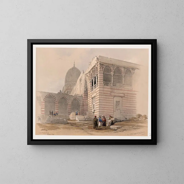 Een van de graven van de kaliefen van Caïro - David Roberts — ingelijst kunstwerk aan de muur
