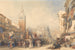 Plaza Real en processie - David Roberts — weergave van het kunstwerk