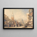 Plaza Real en processie - David Roberts — ingelijst kunstwerk aan de muur