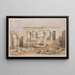 Portiek van de Kalabsha-tempel Kalbishah - David Roberts — ingelijst kunstwerk aan de muur