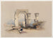 Ruïnes van de tempel op het eiland Biggeh, Bga Bjah, Nubië - David Roberts — weergave van het kunstwerk