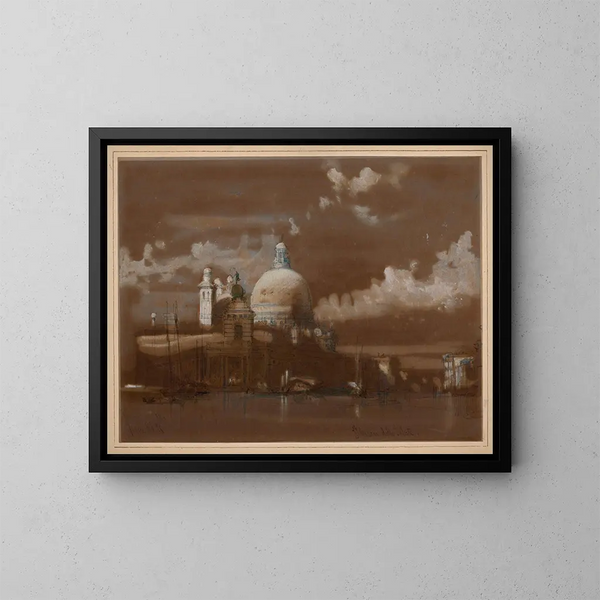 Basiliek Santa Maria della Salute in Venetië - David Roberts — ingelijst kunstwerk aan de muur