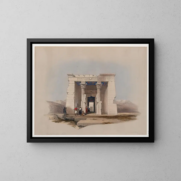 Tempel van Dandour, Nubië - David Roberts — ingelijst kunstwerk aan de muur