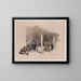 Het café - David Roberts — ingelijst kunstwerk aan de muur
