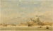 Venetië, Uitzicht op de Basiliek van Santa Maria della Salute - David Roberts — weergave van het kunstwerk