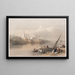 Uitzicht op de Nijl, veerboot naar Gizeh - David Roberts — ingelijst kunstwerk aan de muur