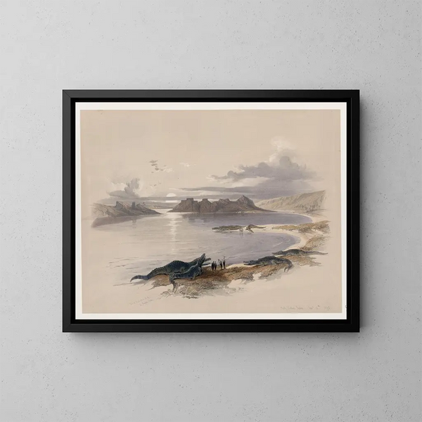 Wadi Dabod, Nubie, 16 november 1838 - David Roberts — ingelijst kunstwerk aan de muur