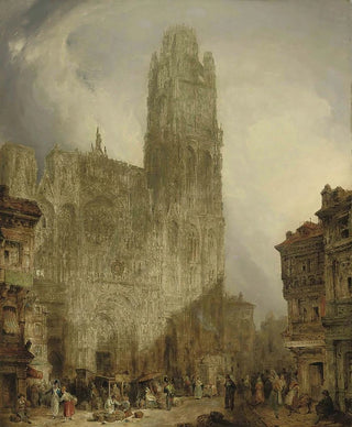 David Roberts - West front of Notre Dame Cathedral Rouen.webp