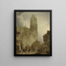 van het westelijke gevel van de kathedraal Notre-Dame in Rouen - David Roberts — ingelijst kunstwerk aan de muur