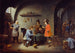 Speel scène in een herberg - David Teniers de Jonge — weergave van het kunstwerk
