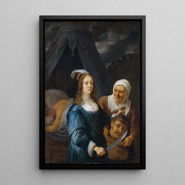 Judith with the Head of Holofernes - David Teniers the Younger — framed artwork on a wall