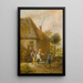 Reproductie van het schilderij Landbouwers dansant devant une auberge - David Teniers le Jeune